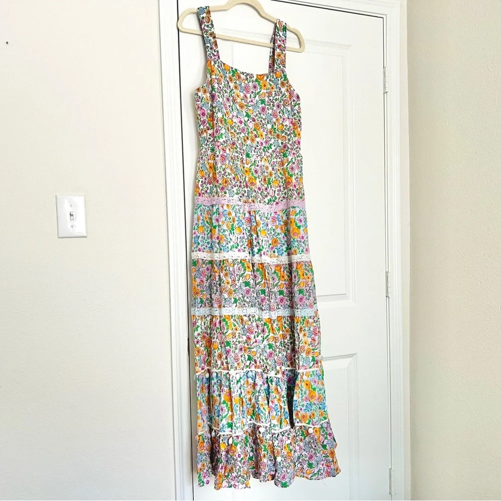 Crown & Ivy Women's Sleeveless Floral Tiered Maxi Dress - Picture 2 of 7